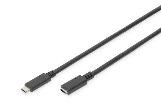 CAVO PROLUNGA USB TIPO C MASCHIO/FEMMINA 2 MT 3A NERO