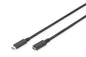 CAVO PROLUNGA USB TIPO C MASCHIO/FEMMINA 2 MT 3A NERO