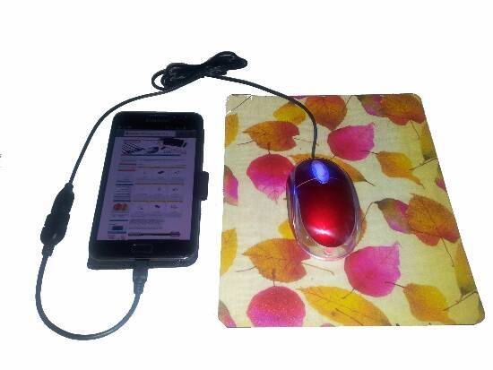 CAVO ADATTATORE USB 2.0 OTG, CONNETTORI MICRO USB B MASCHIO - USB A FEMMINA, 15 CM CON CONNETTORE 90 GRADI