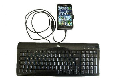 CAVO ADATTATORE USB 2.0 OTG, CONNETTORI MICRO USB B MASCHIO - USB A FEMMINA, 15 CM CON CONNETTORE 90 GRADI