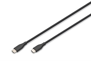 CAVO RICARICA GUAINA SILICONE USB-C / USB-C 2m, USB 2.0, 60W, NERO