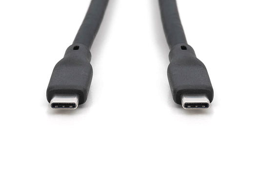 CAVO GUAINA SILICONE USB-C / USB-C 0.5m, USB 3.2 Gen2, 10G, 4K, 100W, NERO