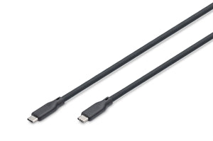 CAVO GUAINA SILICONE USB-C / USB-C 2m, USB 4.0 Gen2, 20G, 240W, 8K, NERO