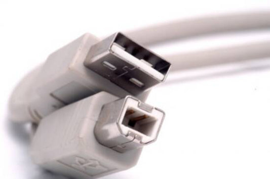 CAVO USB 2.0 CONNETTORI A-B, LUNGHEZZA MT. 1,80 COLORE GRIGIO CHIARO