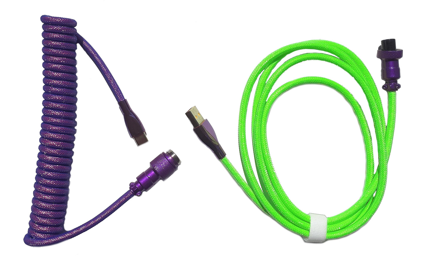 Coppia cavi Aviator viola/verde