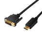 cavo Displayport 1.2 a Dvi 2 mt nero