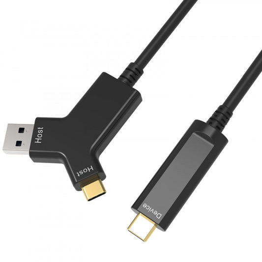 Cavo Ottico Attivo (AOC) USB 3.2 tipo A/C a USB-C 10 Gbps da 10 m