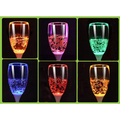Confezione da 6 Bicchieri da Champagne con 6 Colorazioni LED