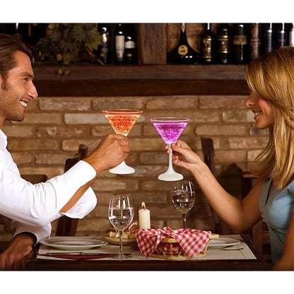 Confezione da 6 Bicchieri da Cocktail con 6 Colorazioni LED