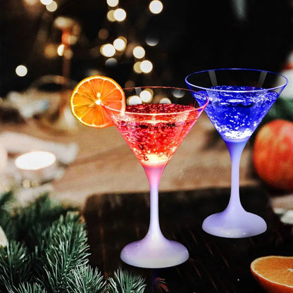Confezione da 6 Bicchieri da Cocktail con 6 Colorazioni LED