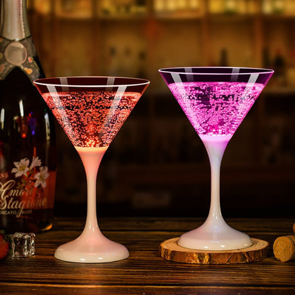 Confezione da 6 Bicchieri da Cocktail con 6 Colorazioni LED
