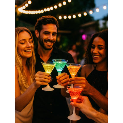 Confezione da 6 Bicchieri da Cocktail con 6 Colorazioni LED