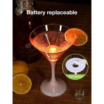 Confezione da 6 Bicchieri da Cocktail con 6 Colorazioni LED