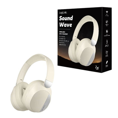 Cuffia Bluetooth V6.0 a Cancellazione Attiva del rumore ANC Beige