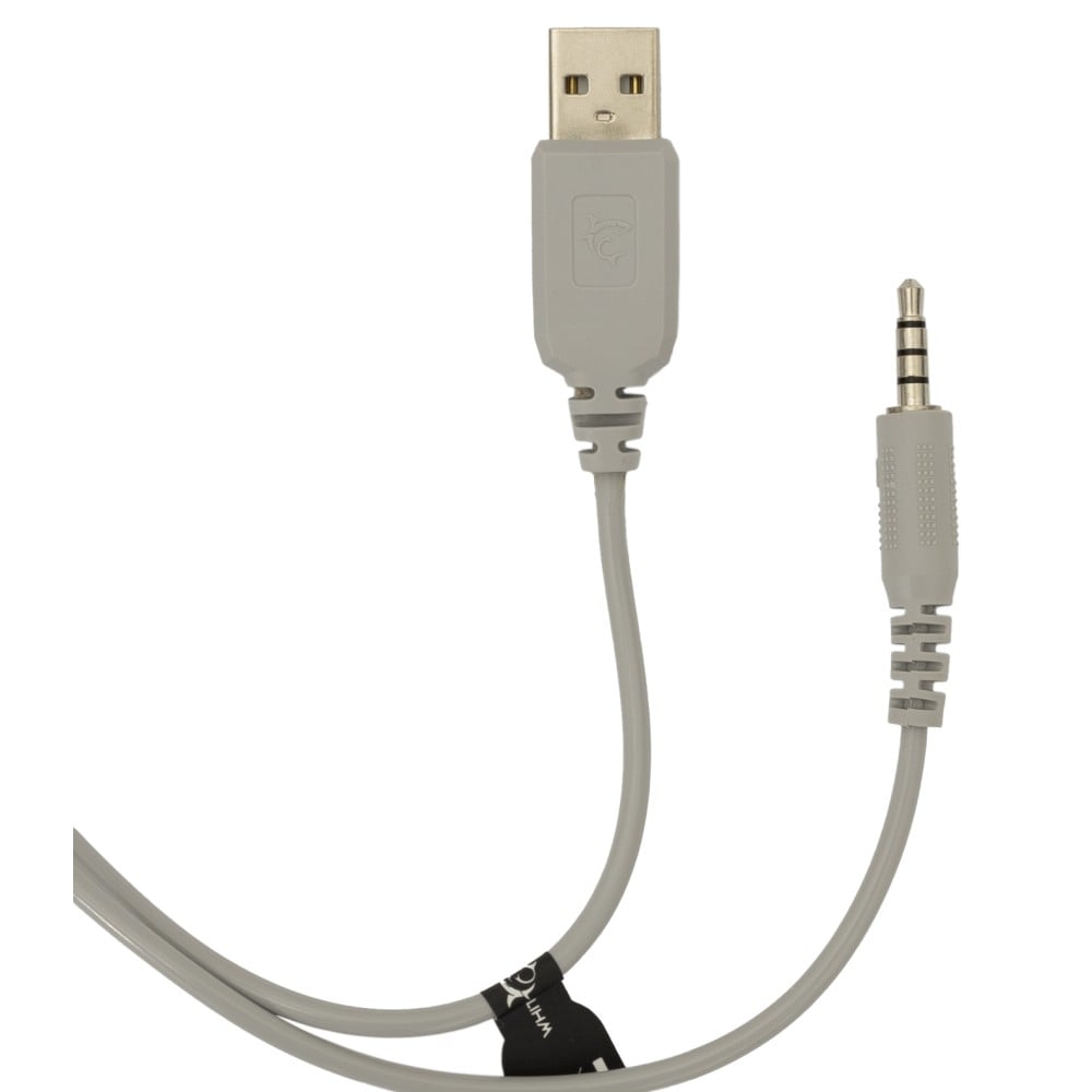 Cuffia Gaming Stereo con Microfono e Illuminazione RGB su Cuffie e Archetto Bianco FIREFLY