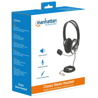 Cuffia Stereo Classica con Microfono 2x3.5mm