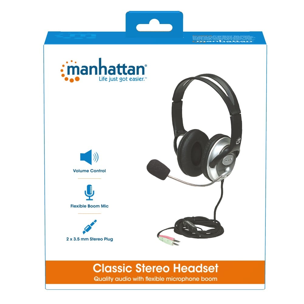 Cuffia Stereo Classica con Microfono 2x3.5mm