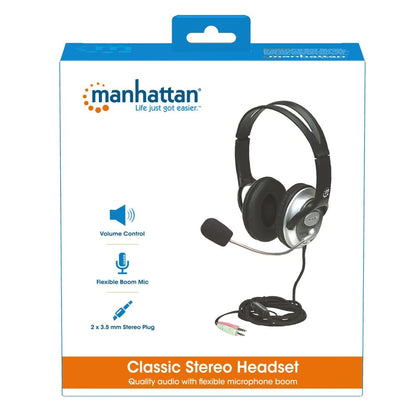 Cuffia Stereo Classica con Microfono 2x3.5mm