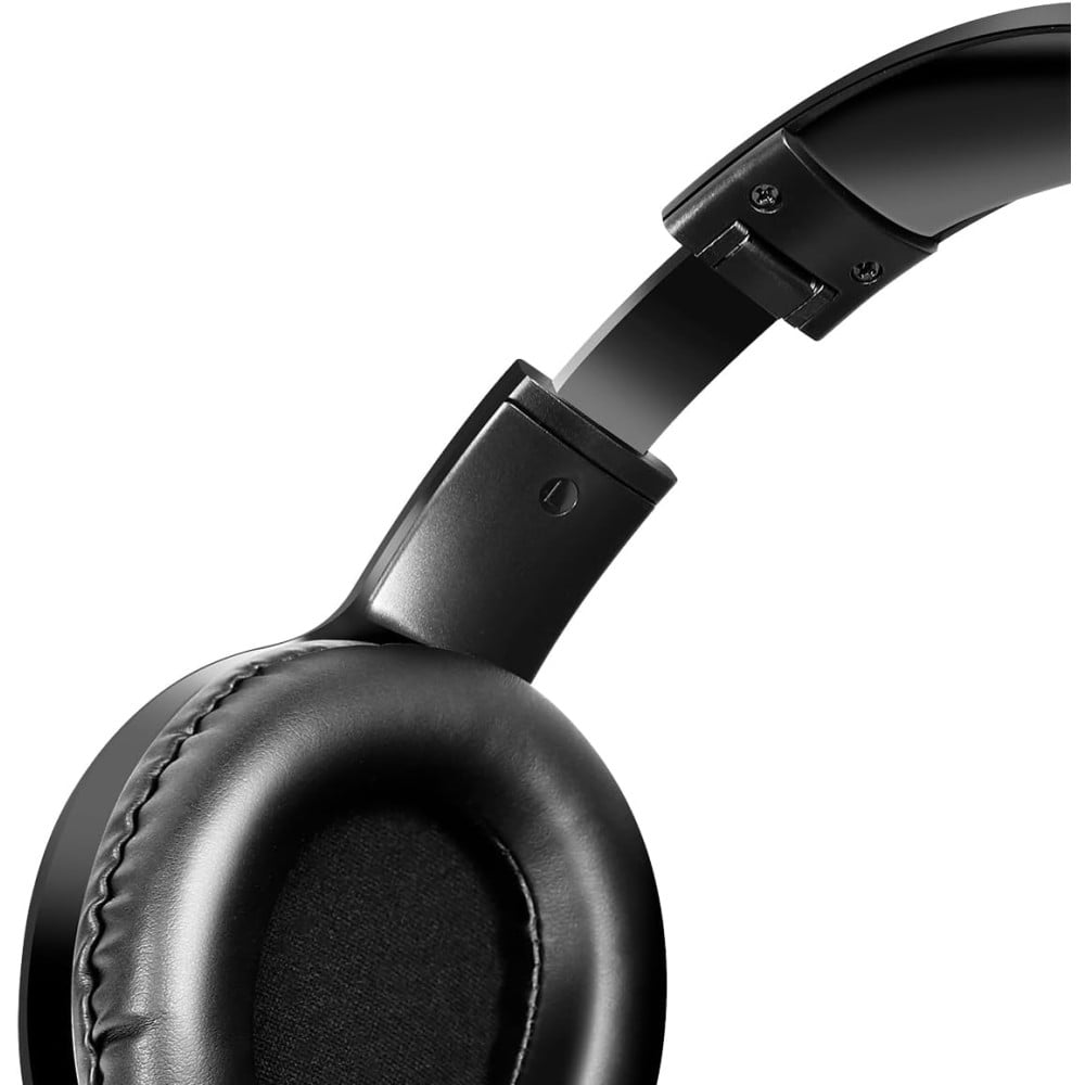 Cuffia Stereo Pieghevole con Microfono Jack 3,5 mm Nero