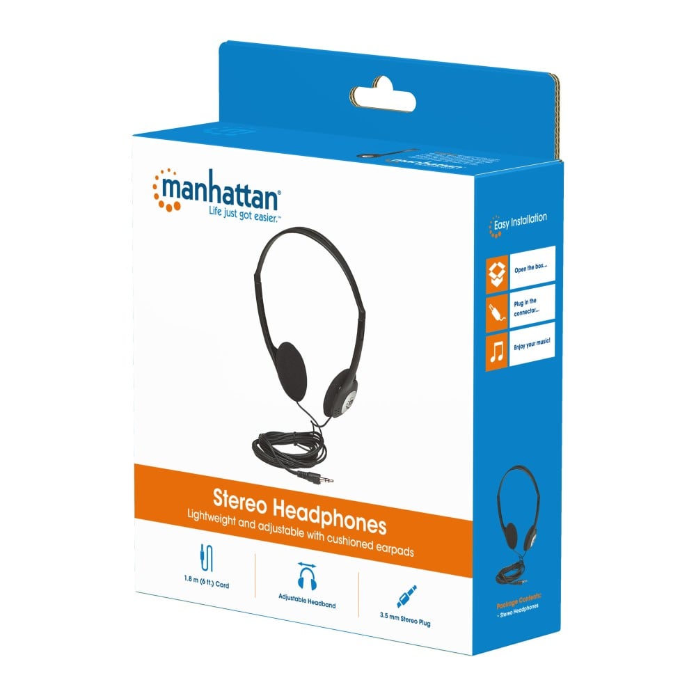 Cuffia Stereo con Auricolari Imbottiti