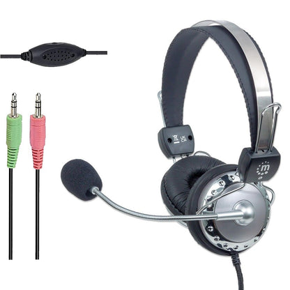Cuffia Stereo con Microfono con Asta Flessibile