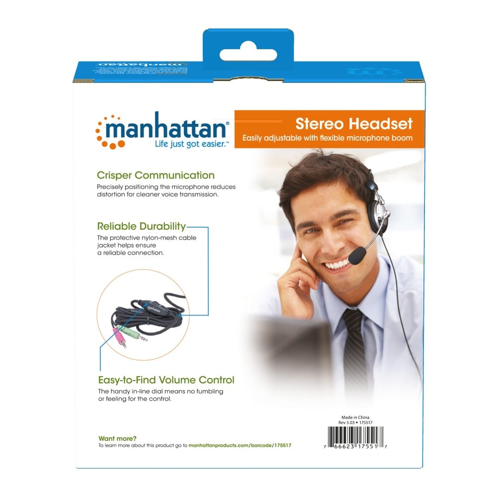 Cuffia Stereo con Microfono con Asta Flessibile