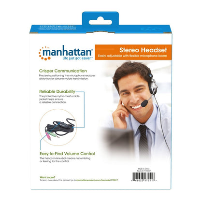 Cuffia Stereo con Microfono con Asta Flessibile