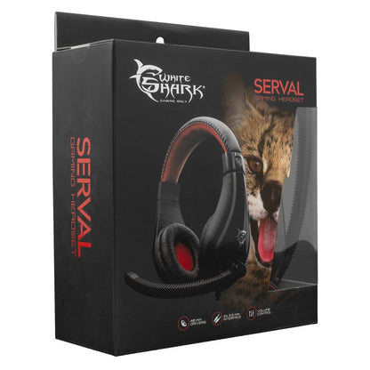 Cuffie Gaming con Microfono Serval Nero Rosso SERVAL