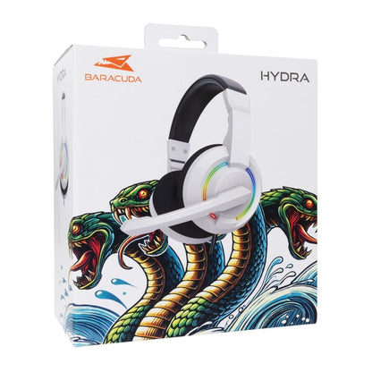 Cuffie Gaming con Microfono e Illuminazione RGB, BGH-021 HYDRA Bianco