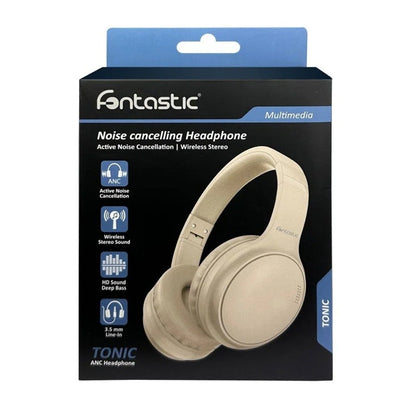 Cuffie Stereo Wireless Pieghevole con Microfono Tonic Beige