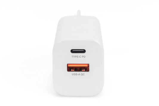 DIGITUS Caricatore USB 1x USB-A / 1x USB-C 30W Dual Port, 1x 2,4A, 1x 3A, QC3.0
