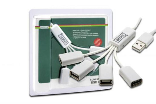 HUB USB 4 PORTE A CODA CON CAVETTI