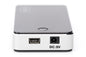 HUB CON 7 PORTE USB 2.0 CON ALIMENTATORE ESTERNO COLORE ARGENTO-NERO