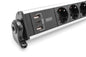 DIGITUS Presa multipla Office a 6 posti con 3 porte USB