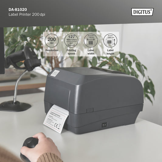 DIGITUS Stampante per etichette 200dpi
