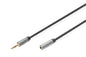 DIGITUS Cavo di prolunga audio, da cavo jack da 3,5 mm a presa da 3,5 mm mt 1,8