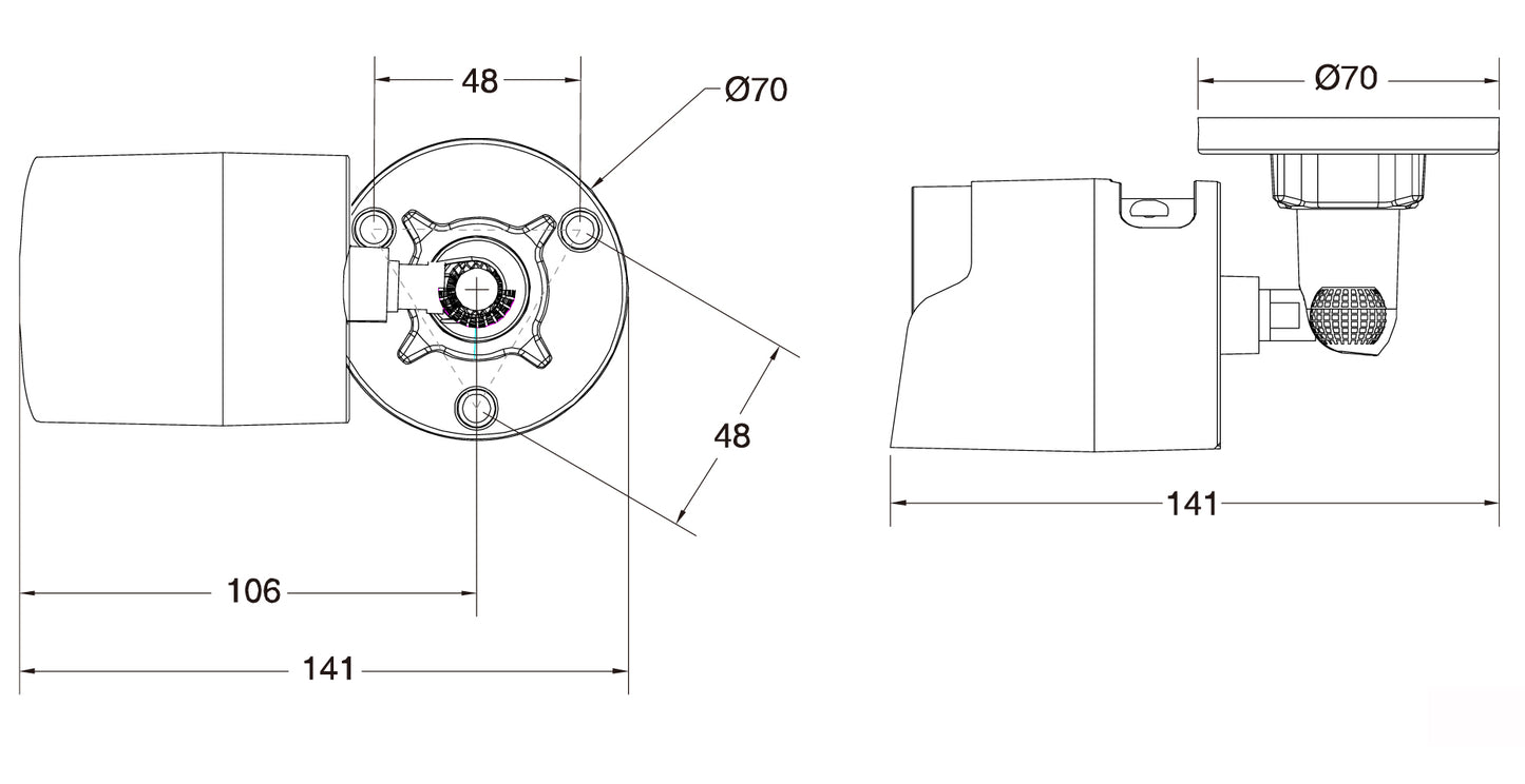 Telecamera IP Bullet IR H.265 da 5MP Rilevamento Basato su AI, DGM5103A