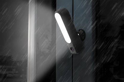 Telecamera smart da esterno Full HD con proiettore a LED, WLAN + comando vocale Digitus