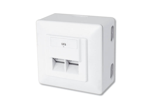 CONFEZIONE 5 PRESE A MURO A DUE PORTE RJ45 CATEGORIA 6 DIGITUS