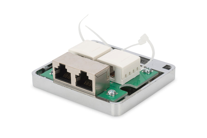 SCATOLA A MURO CAT 6A CON 2 PORTE RJ45