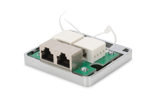 SCATOLA A MURO CAT 6A CON 2 PORTE RJ45
