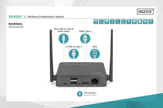 SISTEMA DI PRESENTAZIONE WIRELESS PER NOTEBOOK - SMARTPHONE SU SCHERMO DIGITUS