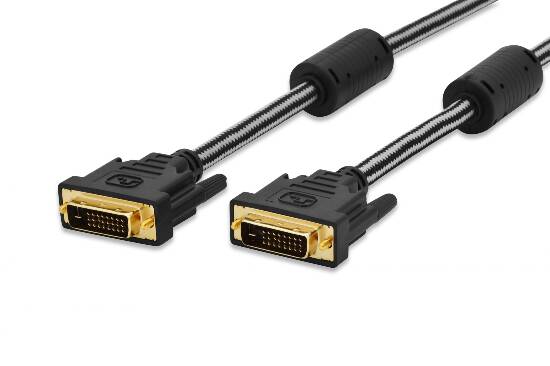 CAVO DVI 24+1 IN BLISTER CON FERRITI DUAL LINK MT 2