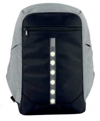 ZAINO NOTEBOOK 15.6"/TABLET CON CERNIERE ANTIFURTO E CONNESSIONI AUDIO/USB E STRISCIA LED