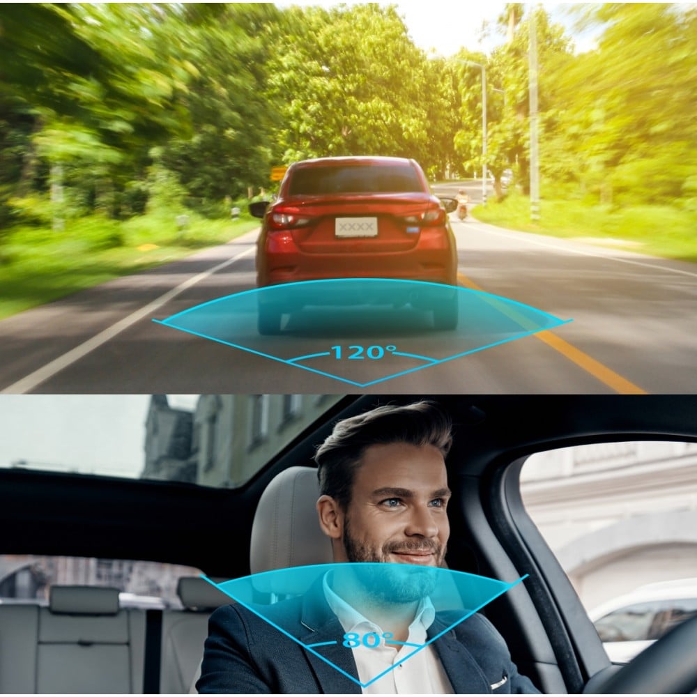 FullHD Dual Dashcam con Camera Anteriore e Interna, TX-185