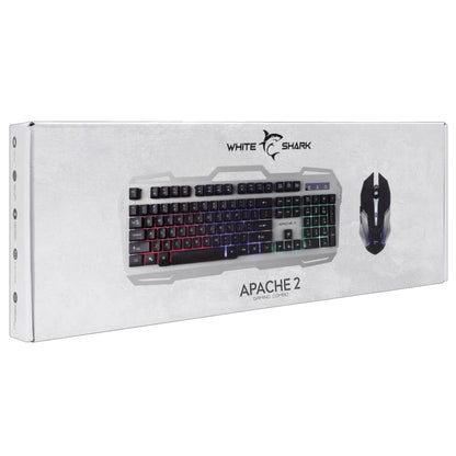 Kit Gaming Mouse 3200 Dpi e Tastiera USB con Retroilluminazione LED RGB, APACHE 2