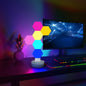 Luci ambientali a esagono pilotabili con Google Assistant, Alexa, Siri wireless/Bluetooth con telecomando