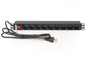 MULTIPRESA DA RACK 19" 9 PRESE UNIVERSALI CON INTERRUTTORE SPINA ITALIANA 16A
