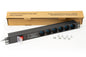 MULTIPRESA DA RACK 19" 6 PRESE UNIVERSALI CON INTERRUTTORE SPINA ITALIANA 16A E INTERRUTTORE CONTRO LE SOVRATENSIONI