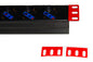 CONFEZIONE 5 COPPIE ETICHETTE ROSSE PER SUPPORTI LATERALI 19" MULTIPRESE RACK